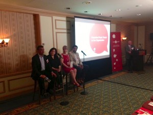 Silu Modi presenting at the Hearsay Innovation Summit at the Royal York in Toronto.